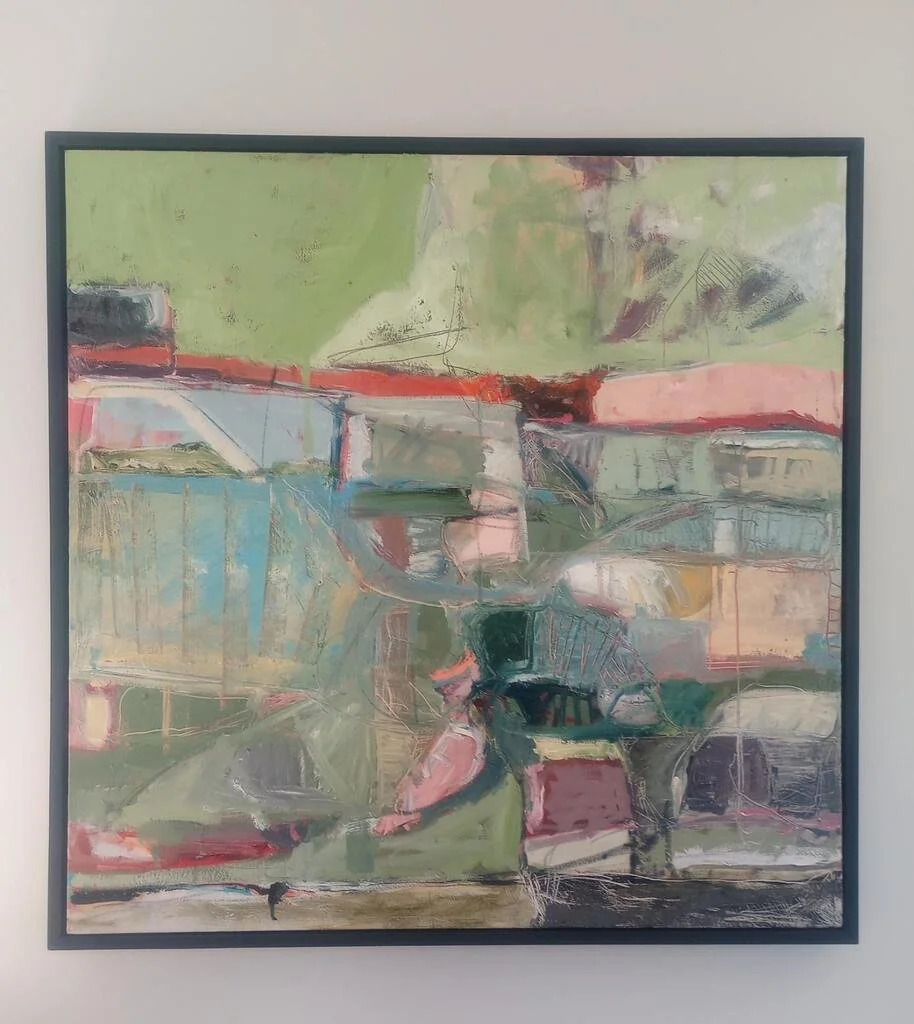 'Tightropes and Mountain Goats' SOLD 36"x36"  Oil on Canvas 