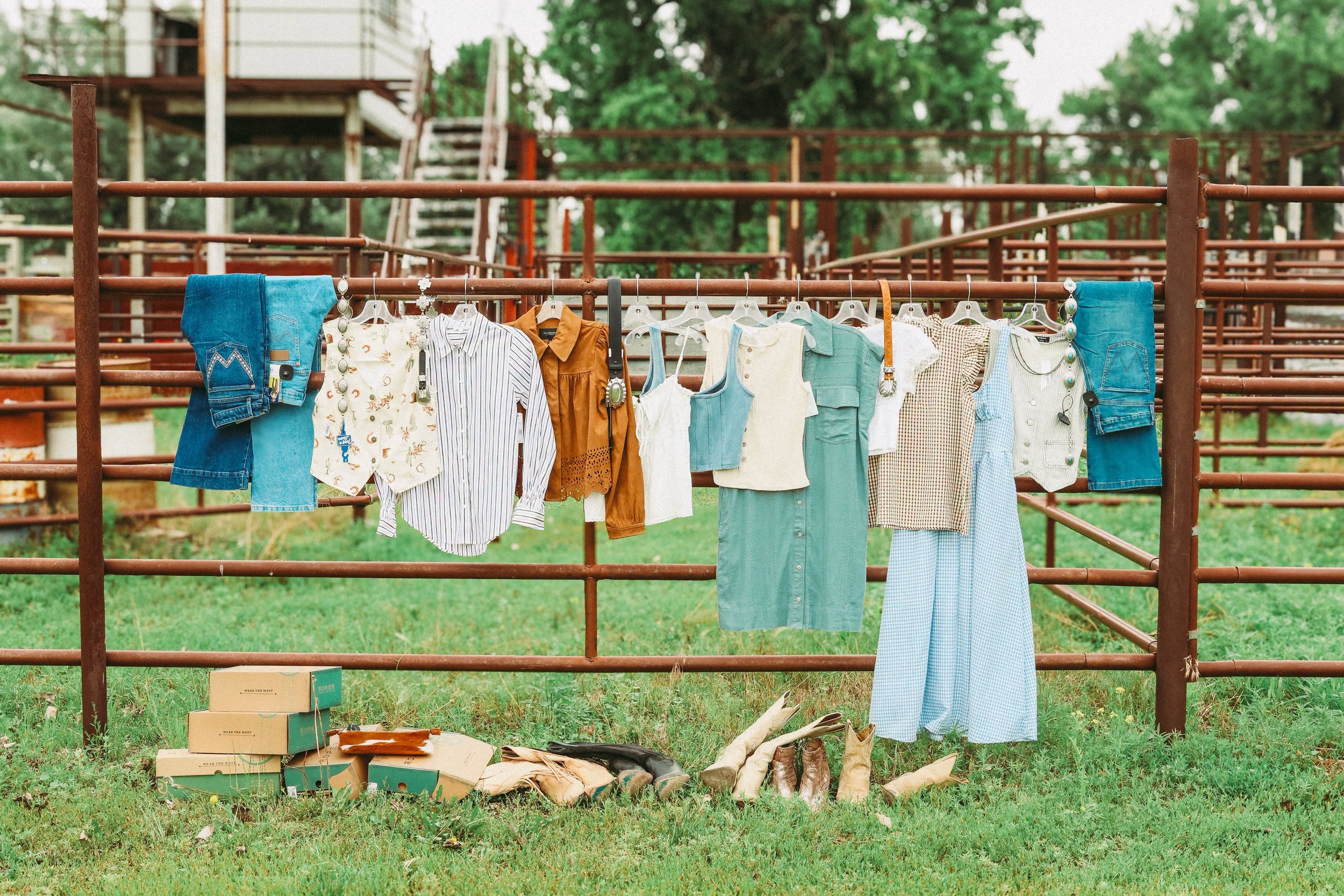Western clothing display for Family Matters in Malta, Montana