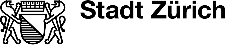 Das Logo der Stadt Zürich mit einem Wappen und dem Text 'Stadt Zürich' daneben.