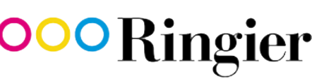 Logo mit bunten Kreisen und dem Text 'Ringier'
