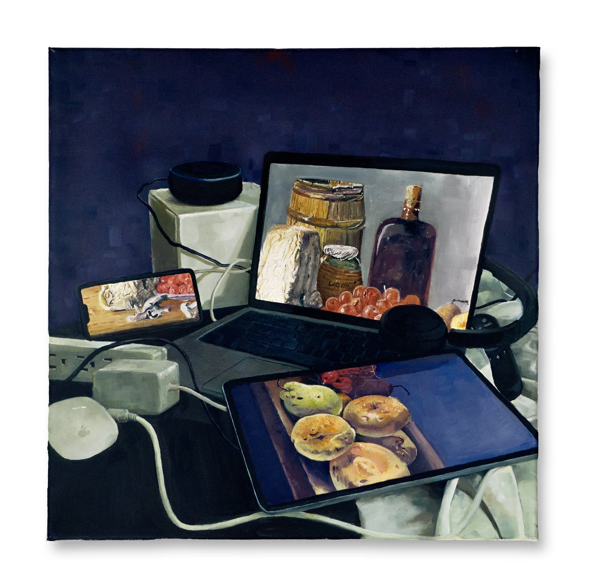 A Contemporary Still Life, 2024, Oil on Canvas, 24” x 24”