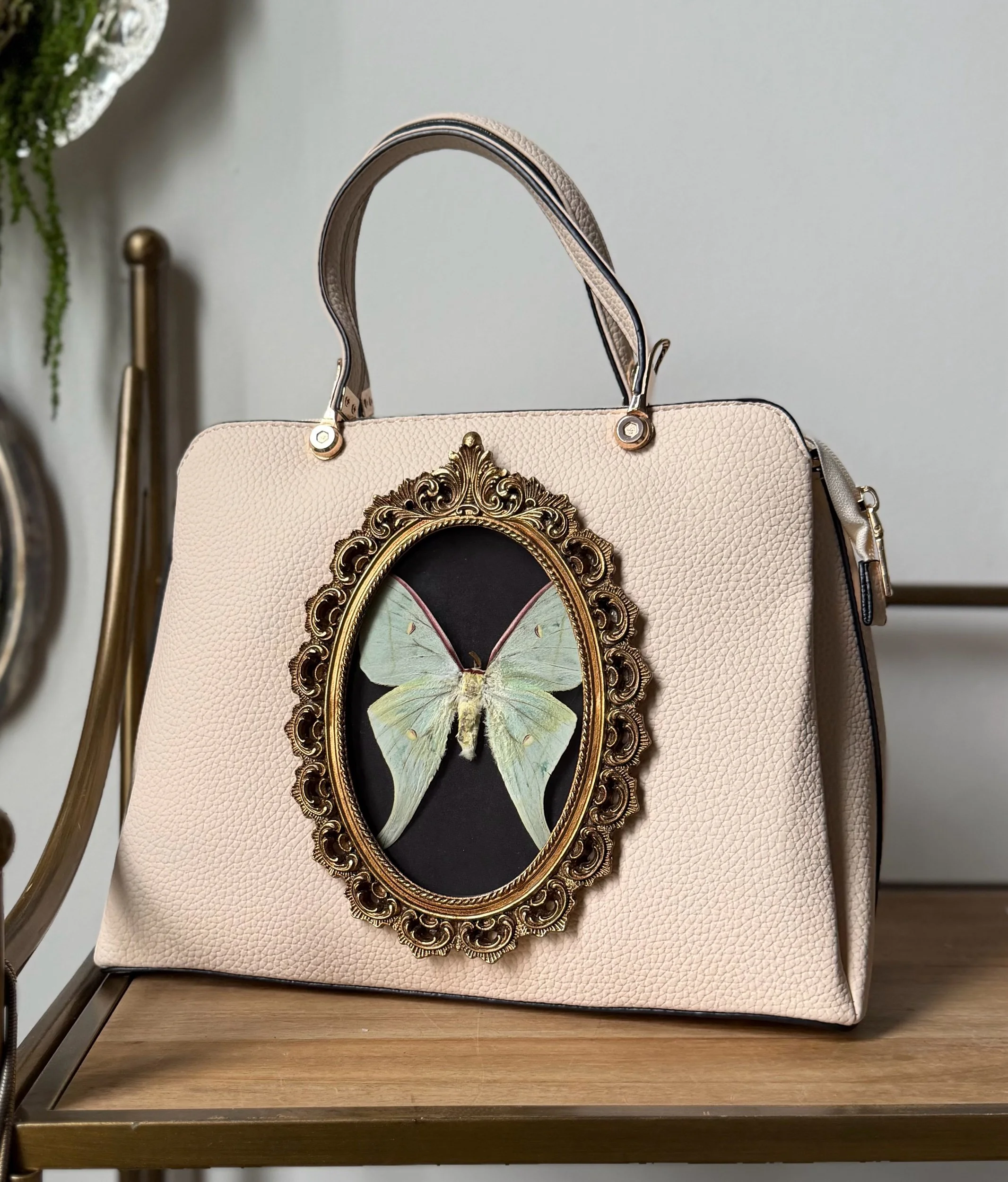 Real Luna Moth Specimen Handbag