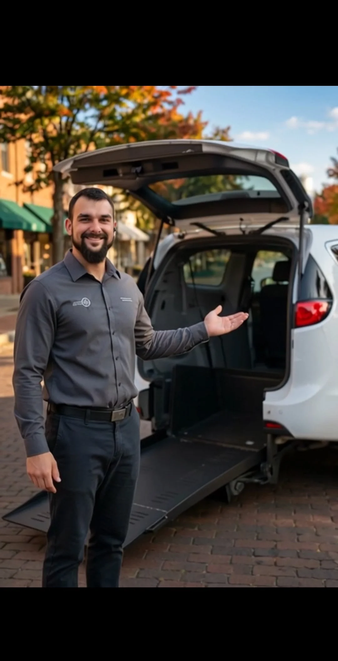 aAd Astra Mobility private chauffeur with wheelchair-accessible van