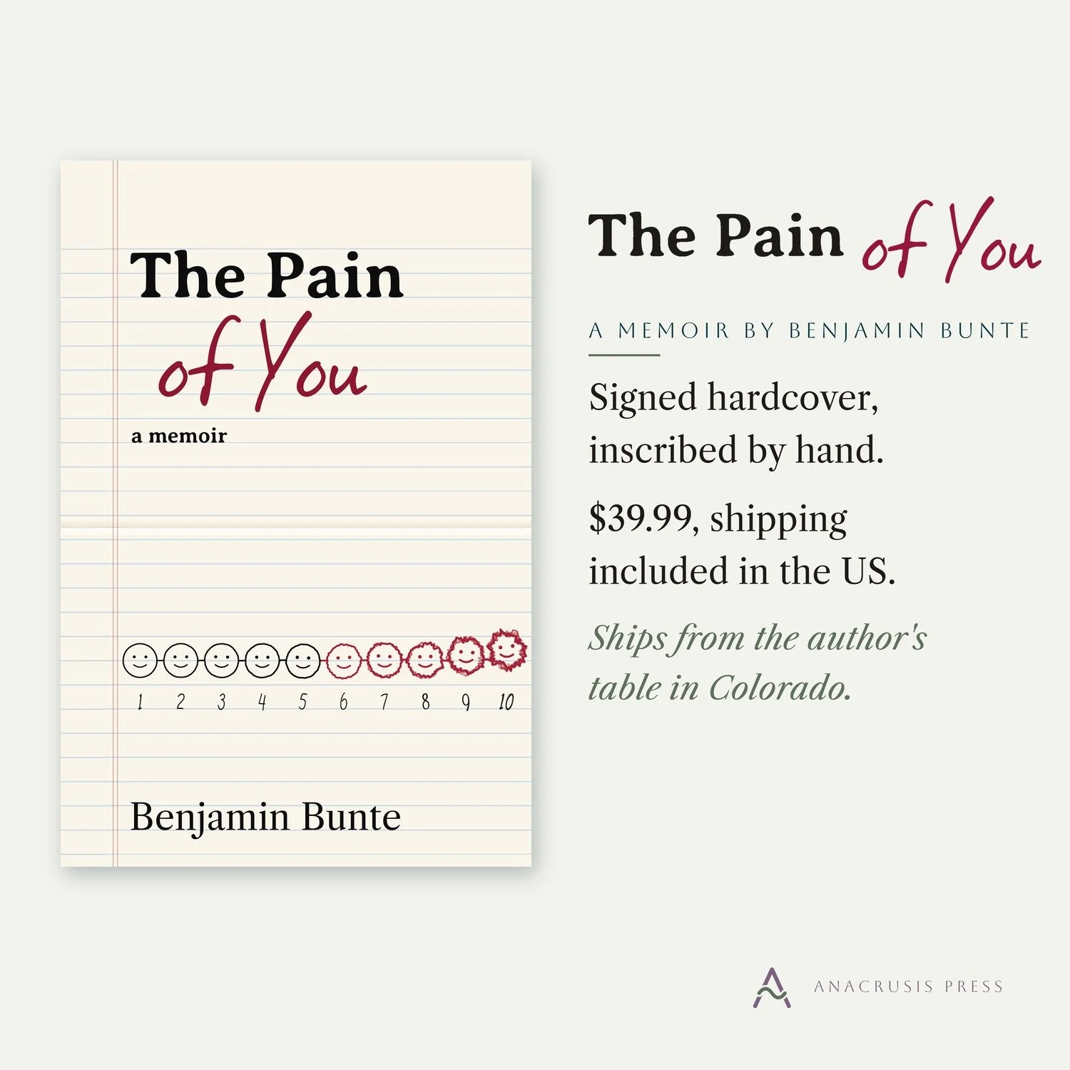 The Pain of You - Signed Author Copy (Hardcover)