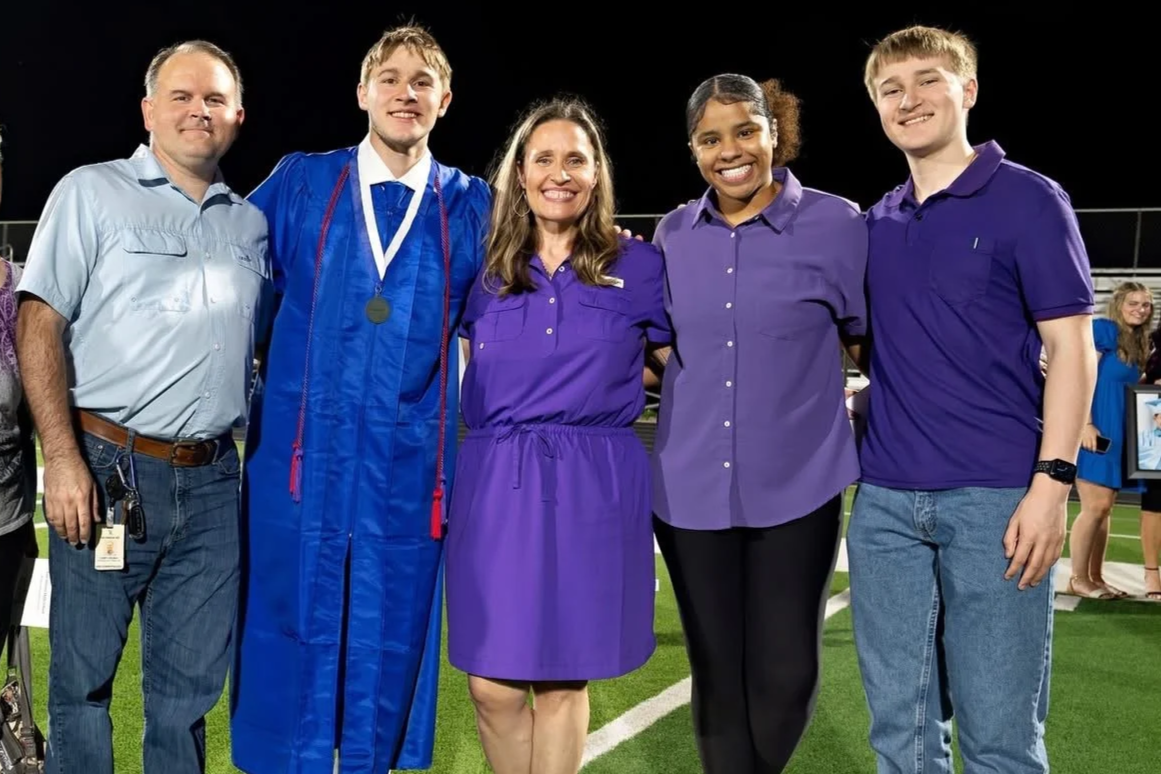 My family celebrating a graduation, celebrating life transitions