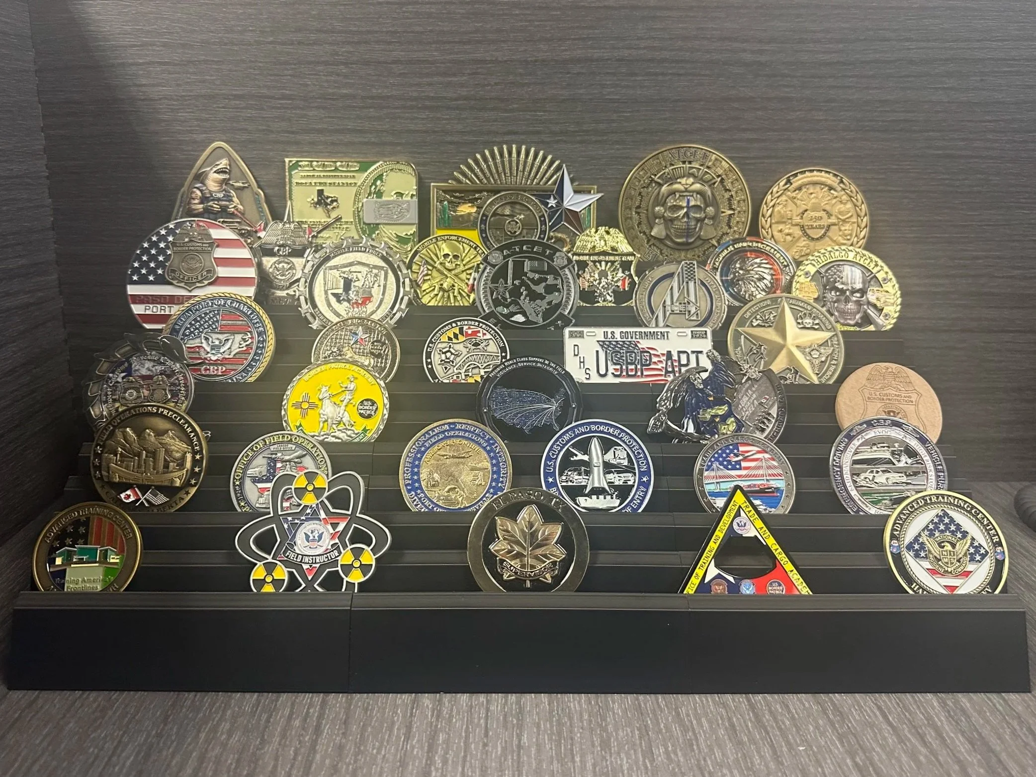 Challenge Coin Display - 12 Rows