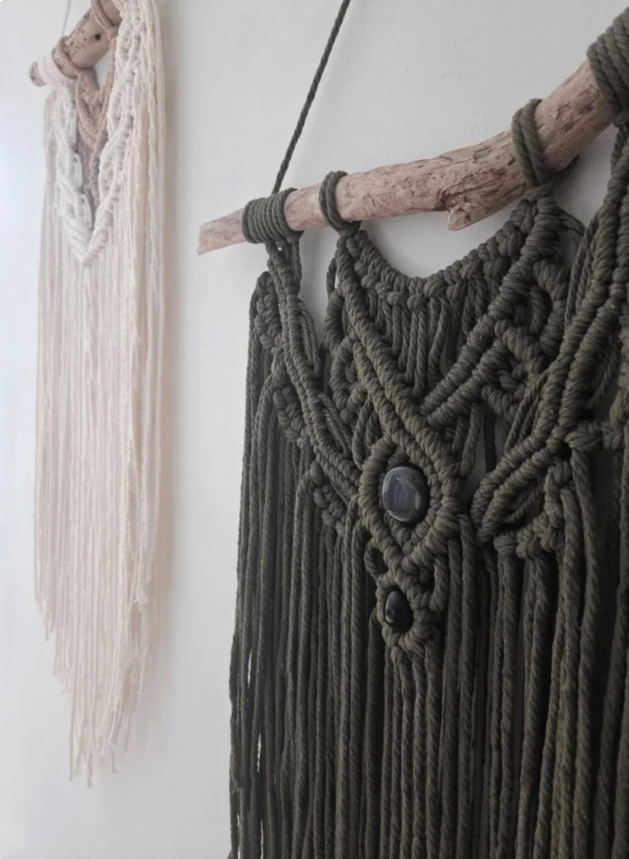 Crystal Macramé Wall Décor