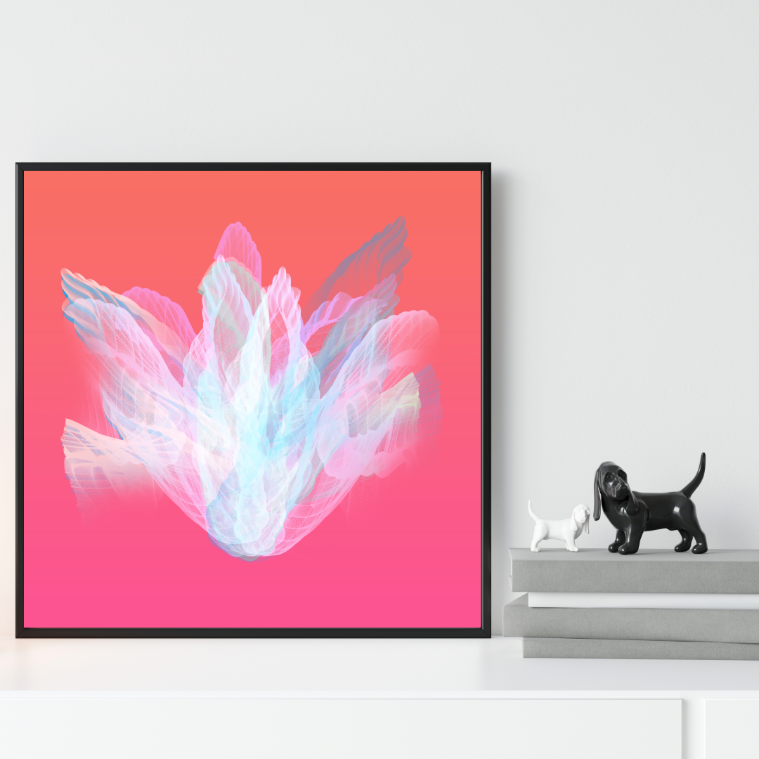 "White Rose"  16x16 Framed 