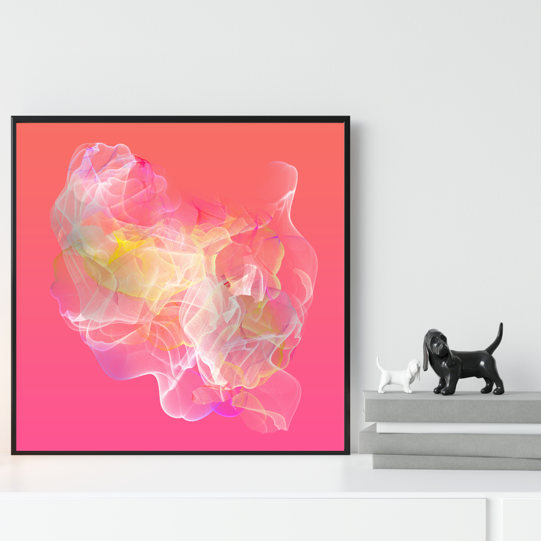 "Light Flow"  16x16 Framed 