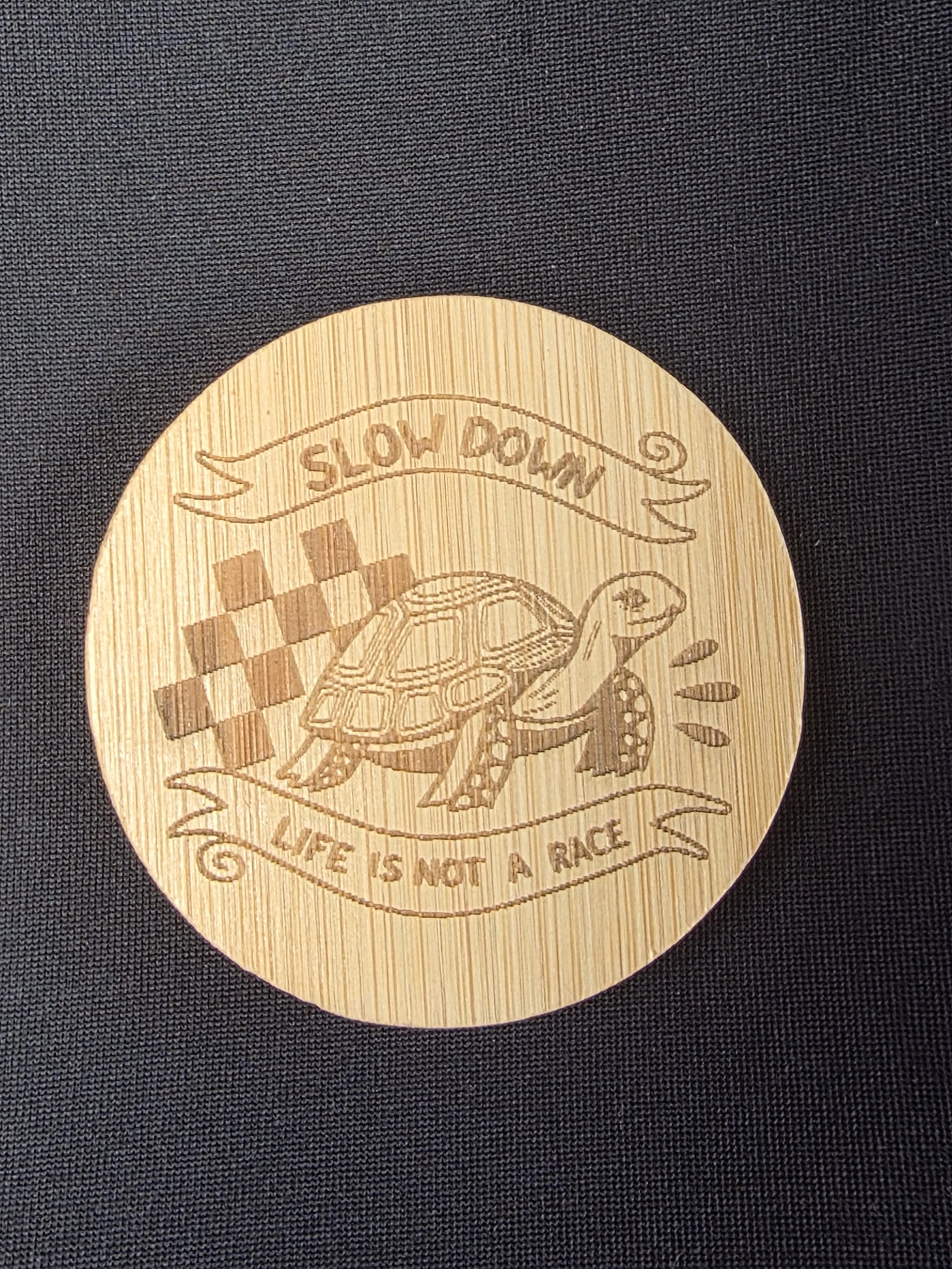 Slow Down Life Is Not a Race Wooden Bottle Opener