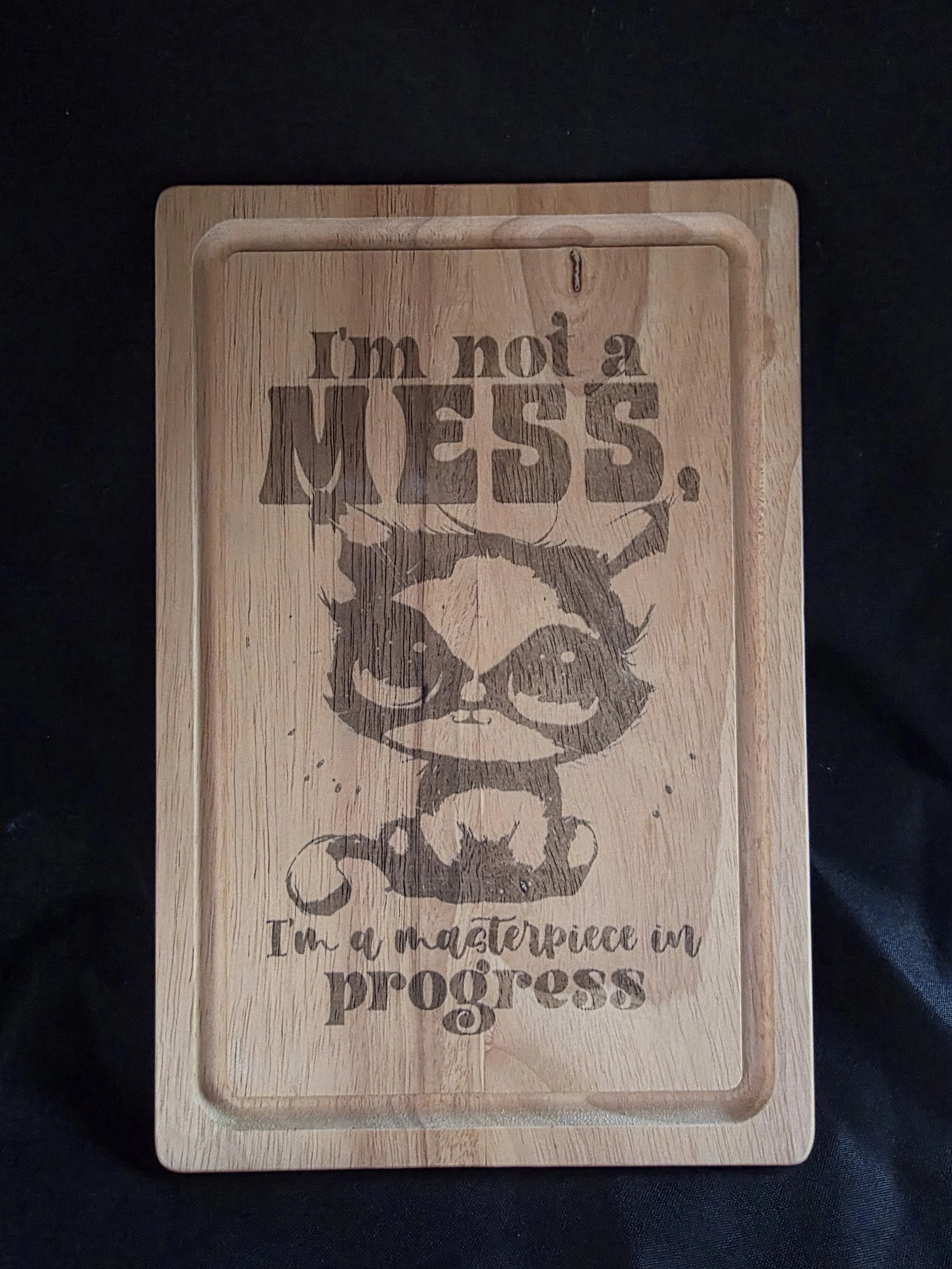 Masterpiece in Progress Cat Wooden Chopping Board