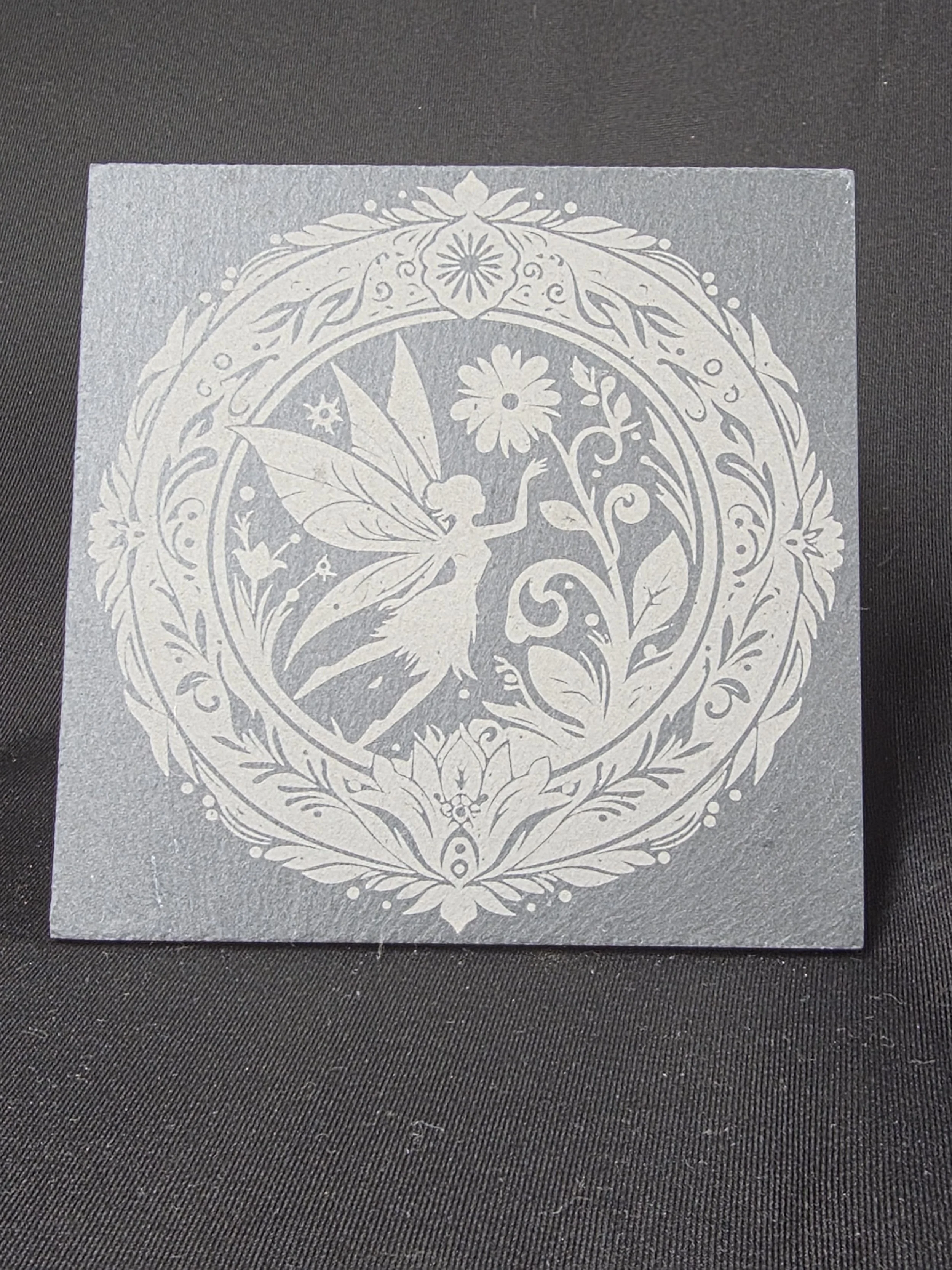 Floral Fairy Slate Coaster