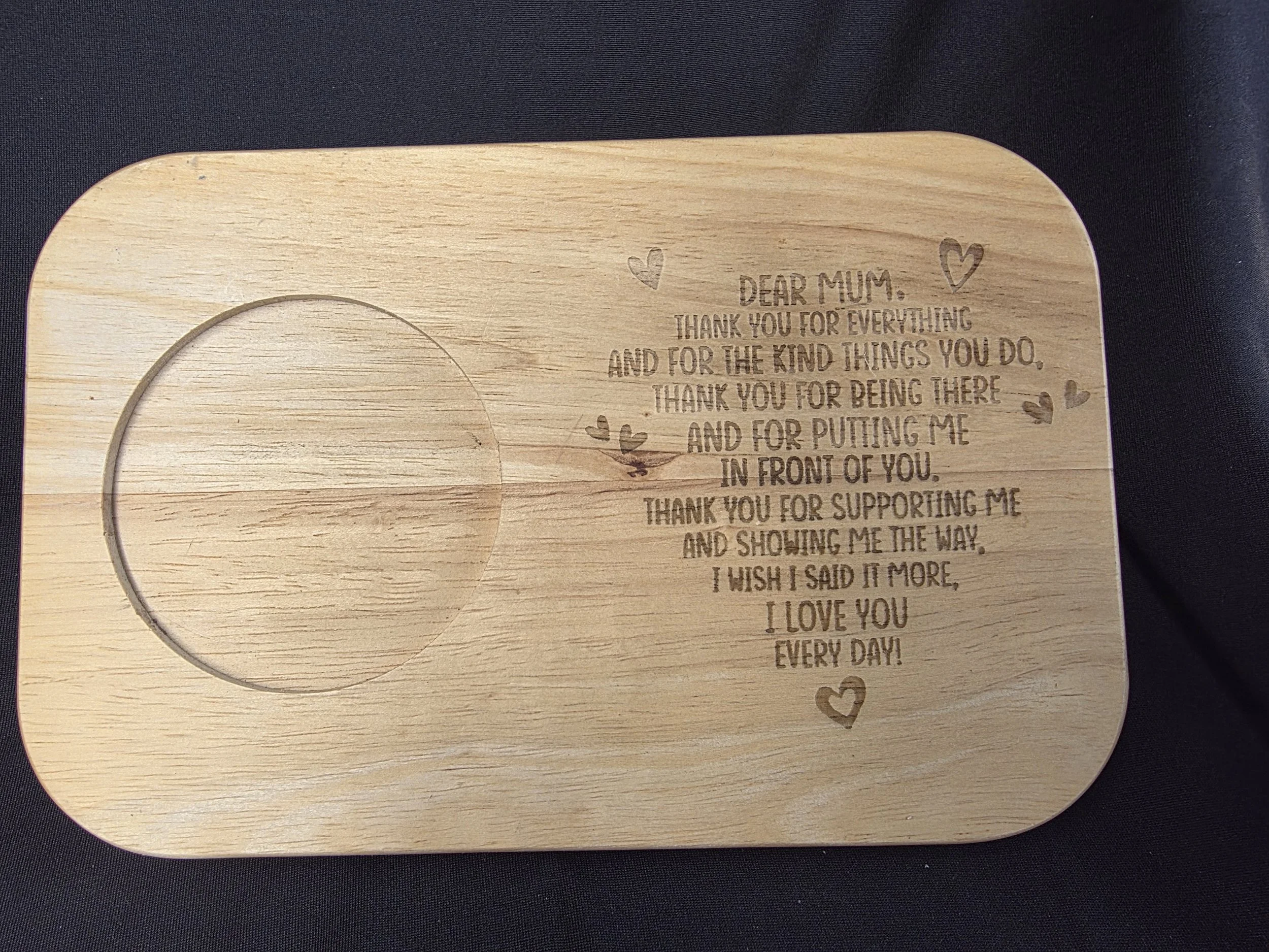 Dear Mum Drink & Snack Tray