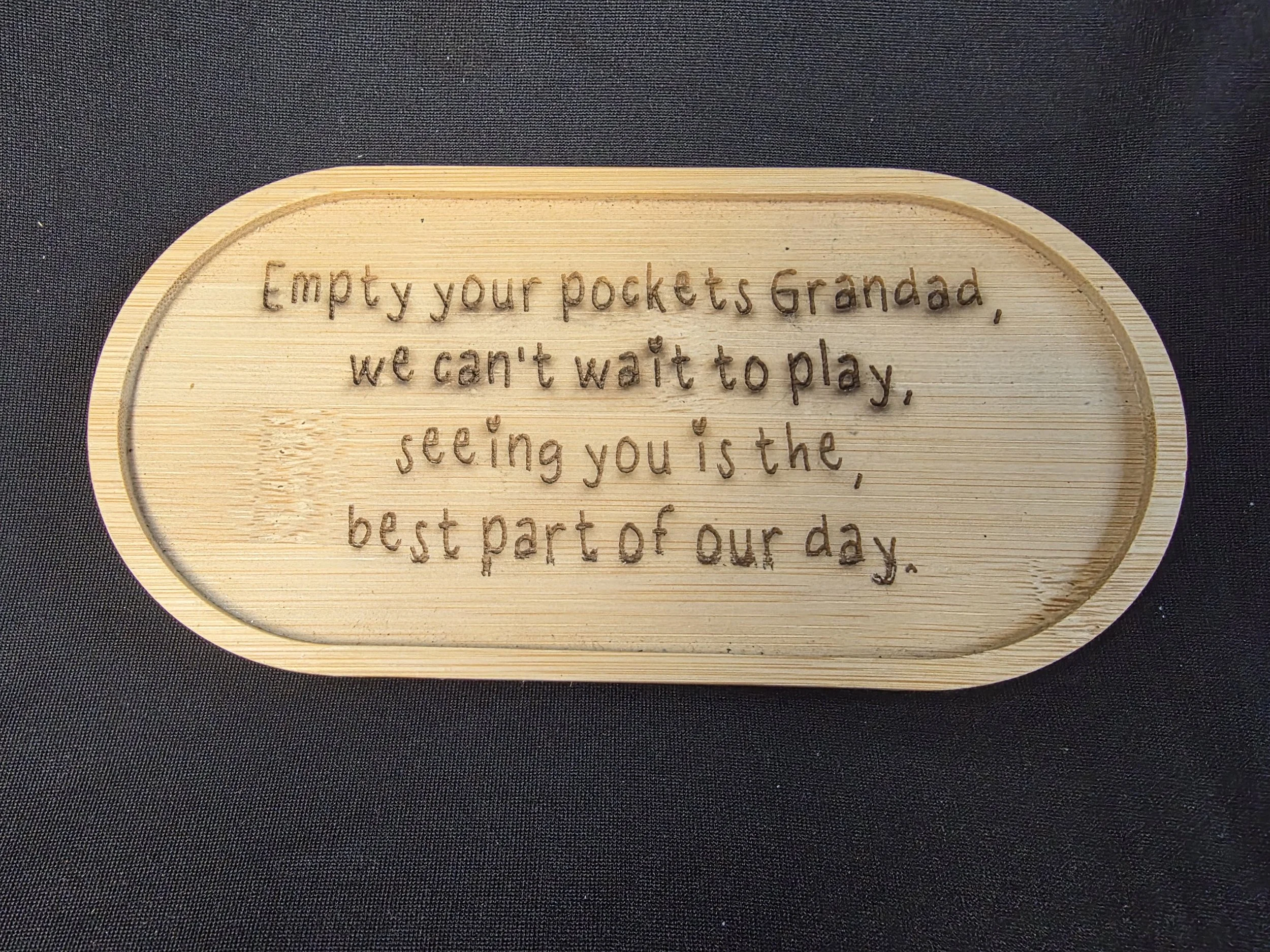 Grandad Wooden Key & Trinket Tray