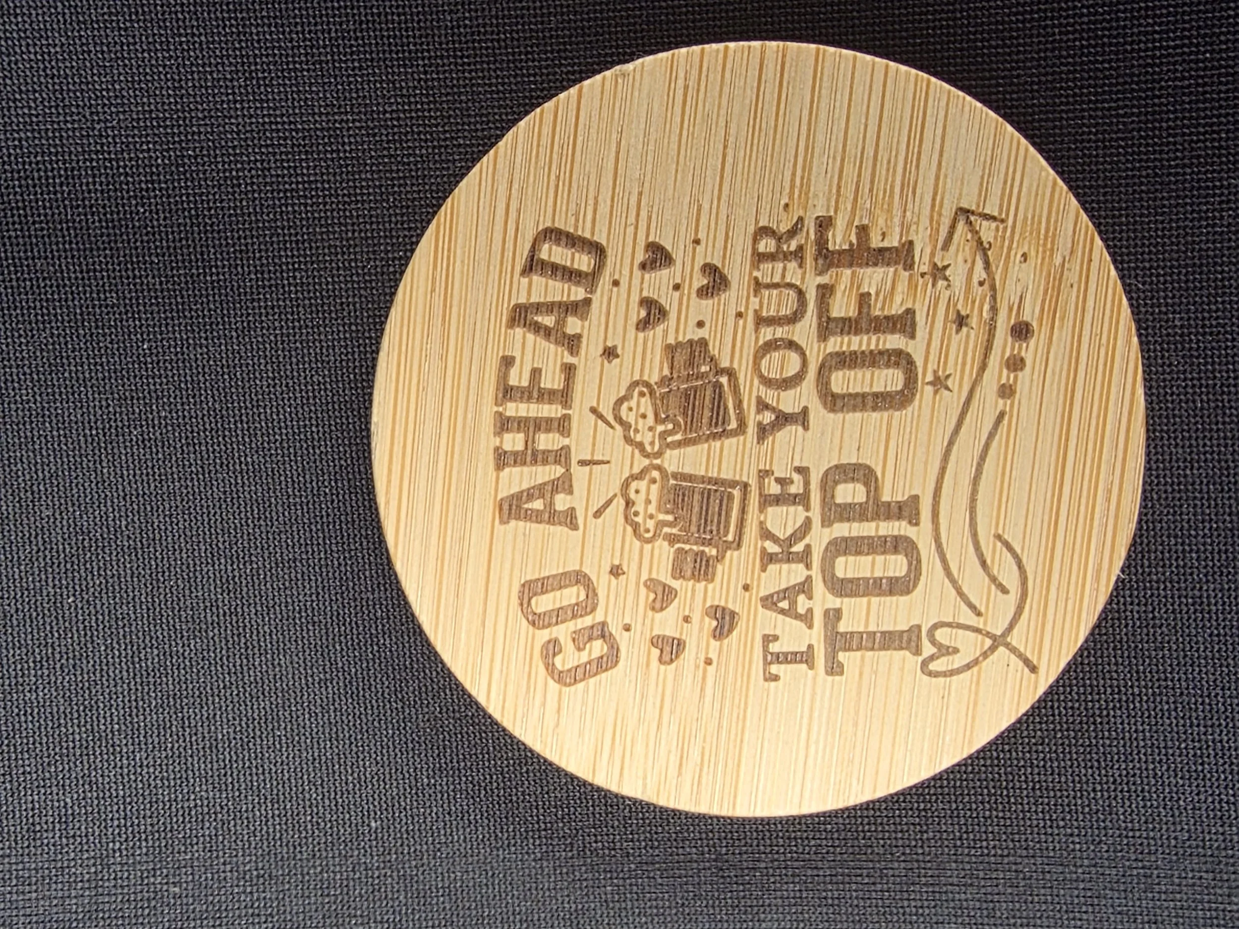 Go Ahead Take Your Top Off Wooden Bottle Opener