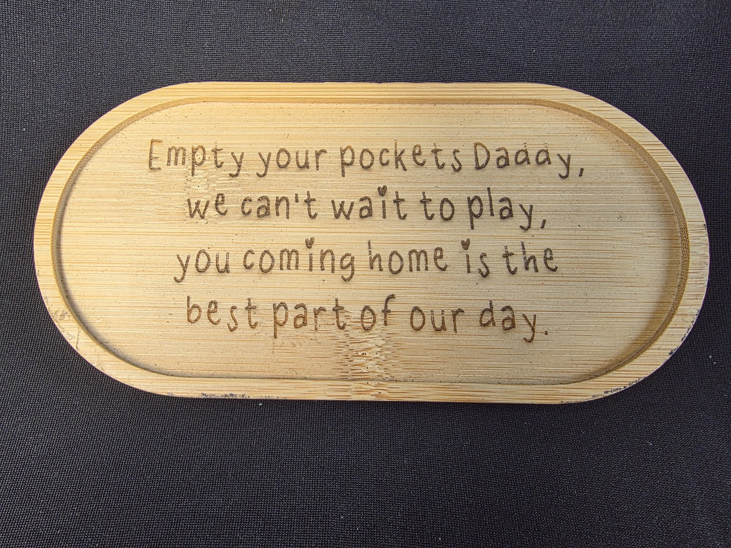 Daddy Wooden Key & Trinket Tray