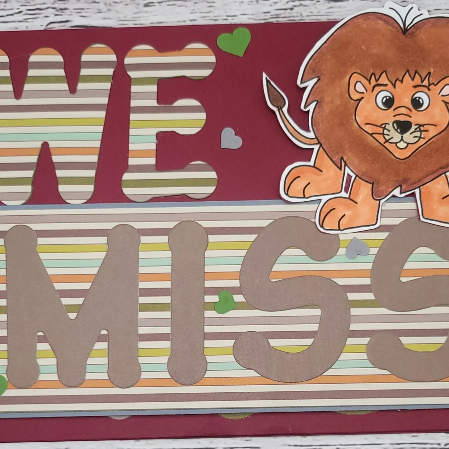 Fun Slider Card with a Lion