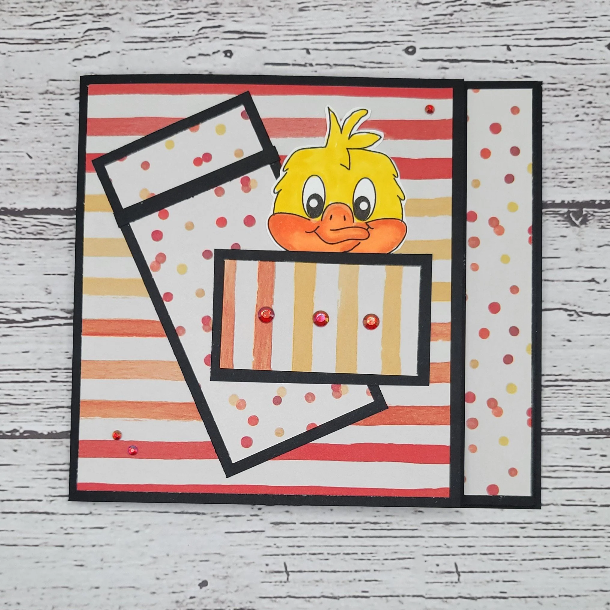 Cute Ducky - Sliding Hidden Message Card  