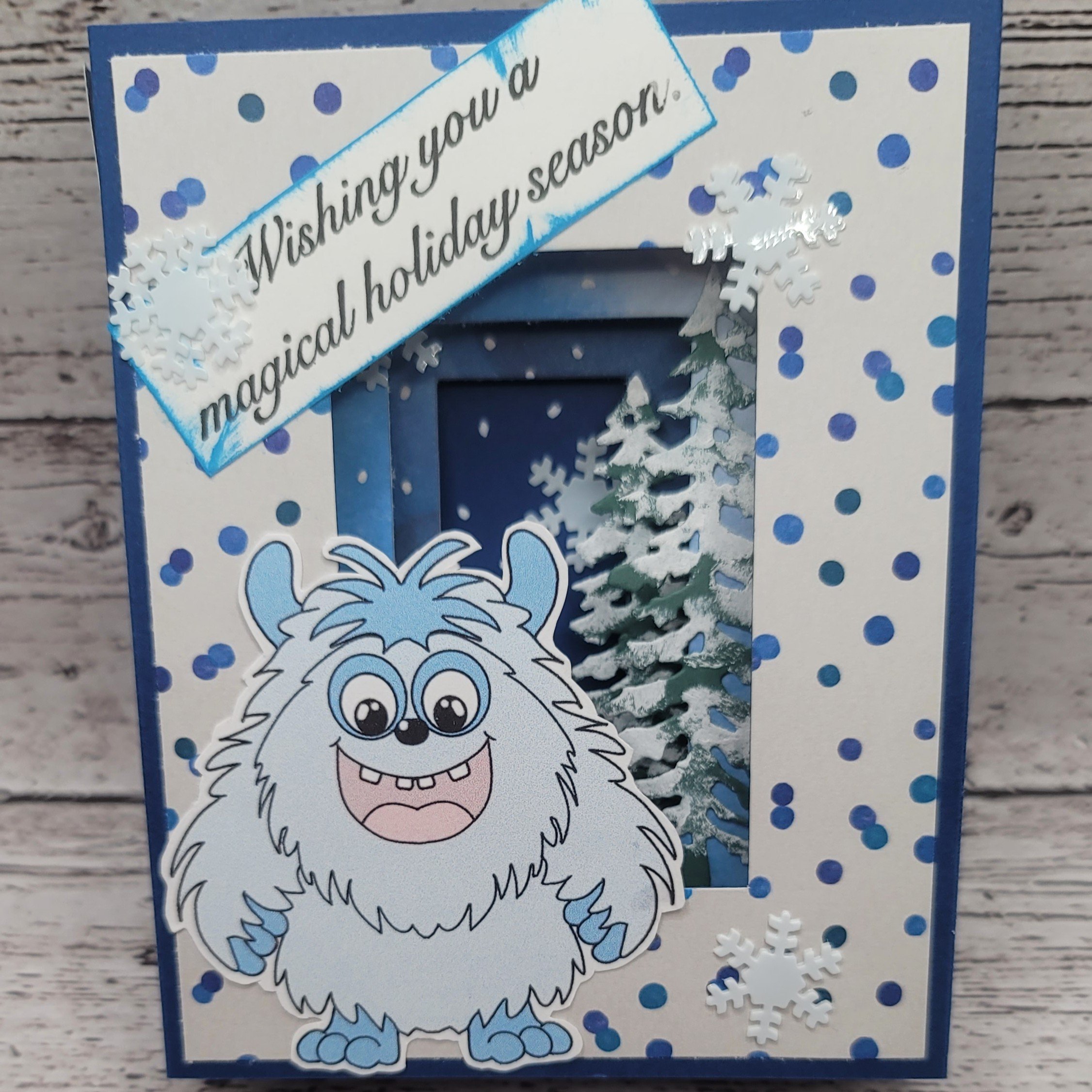 Adorable Abominable Tunnel Card