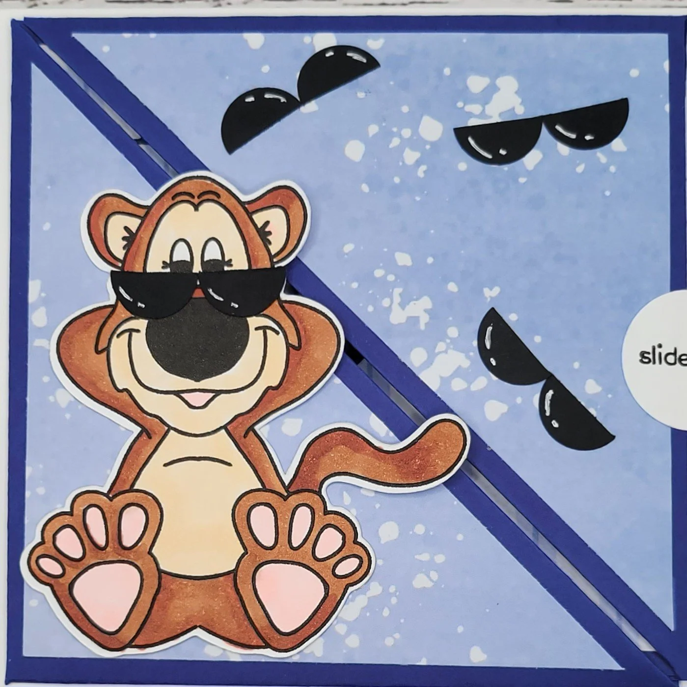 Cool Cat - Diamond Slider Card