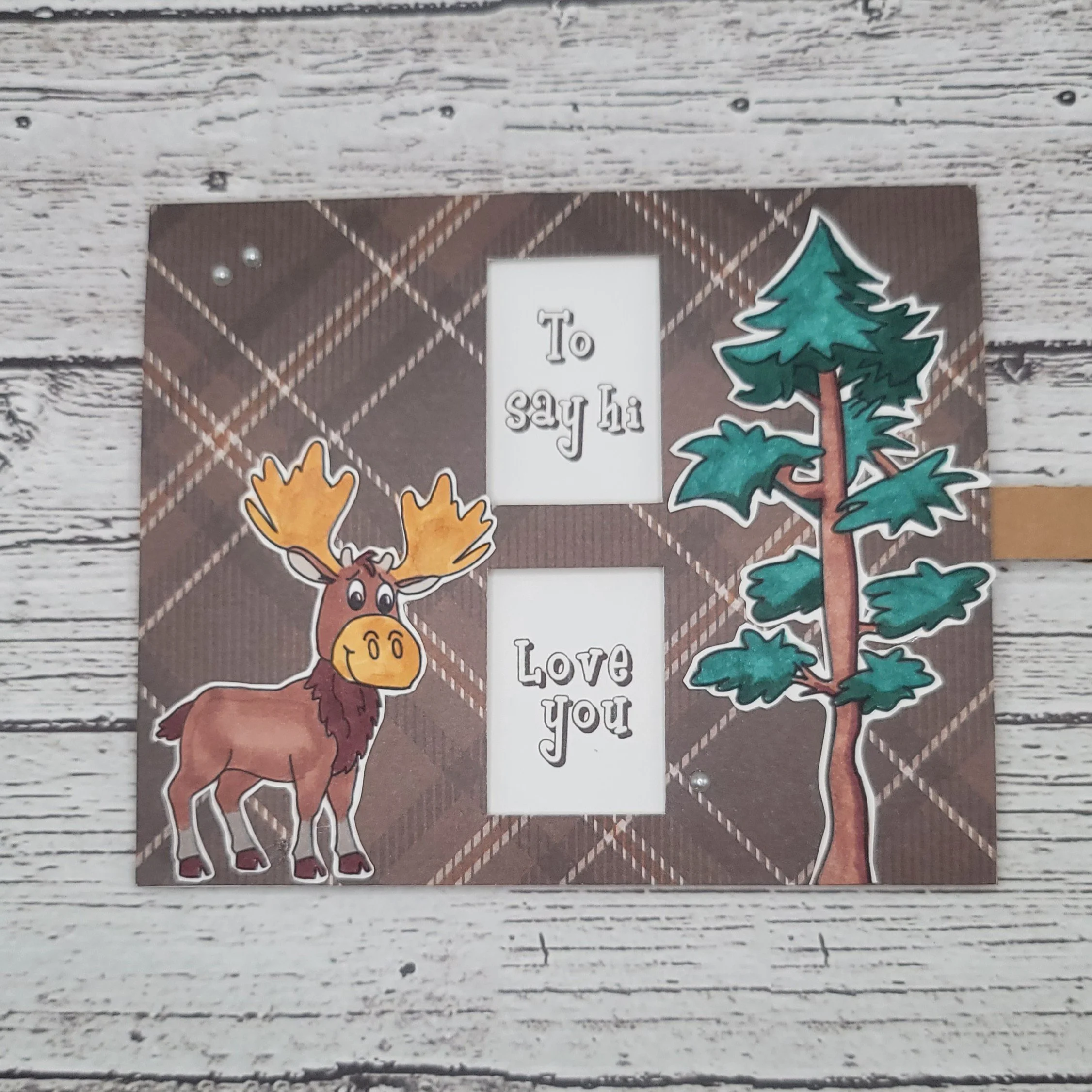Double Window "Moose-age" Card  