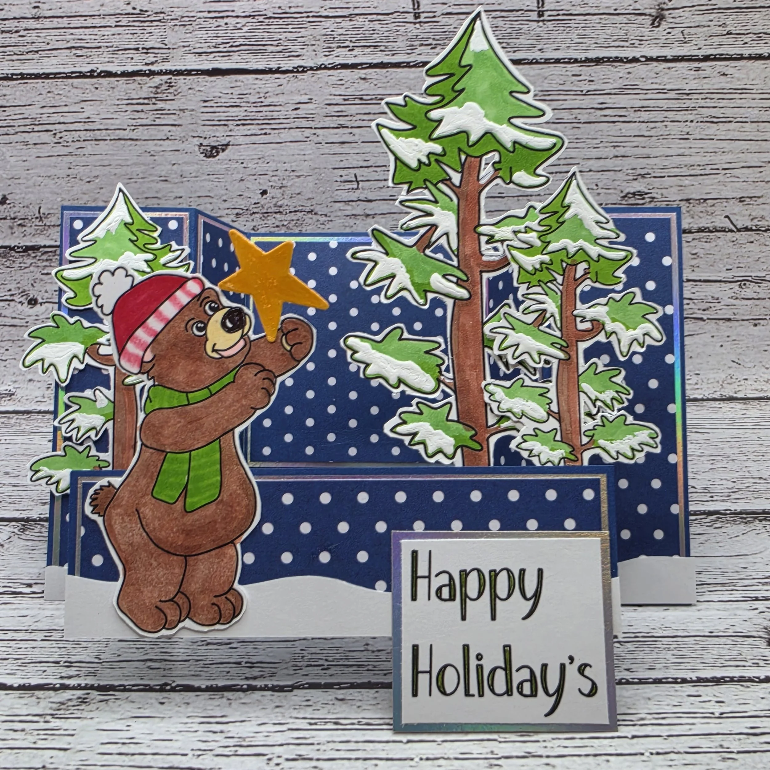 Bear-a-rific Tilted Easel Card  