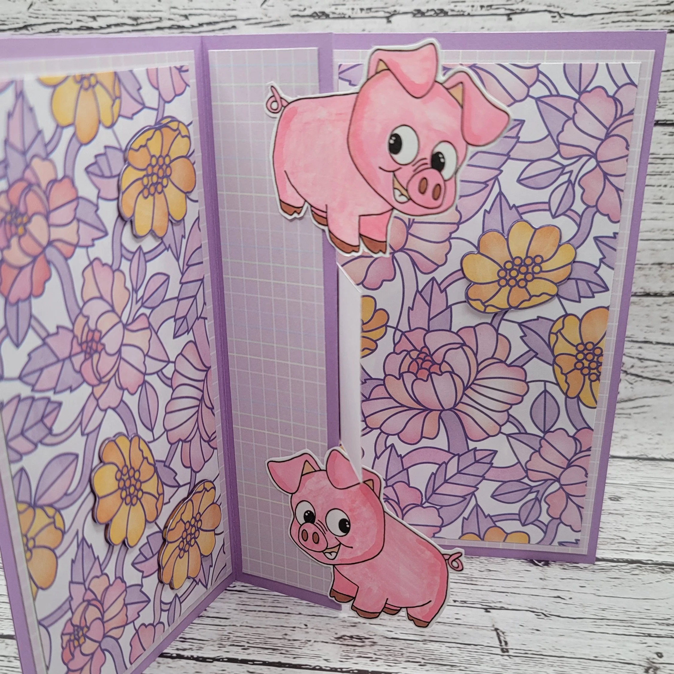 Oinktastic Triple Flap Card