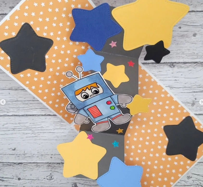 Out of This World Diagonal Pop-Up Card  