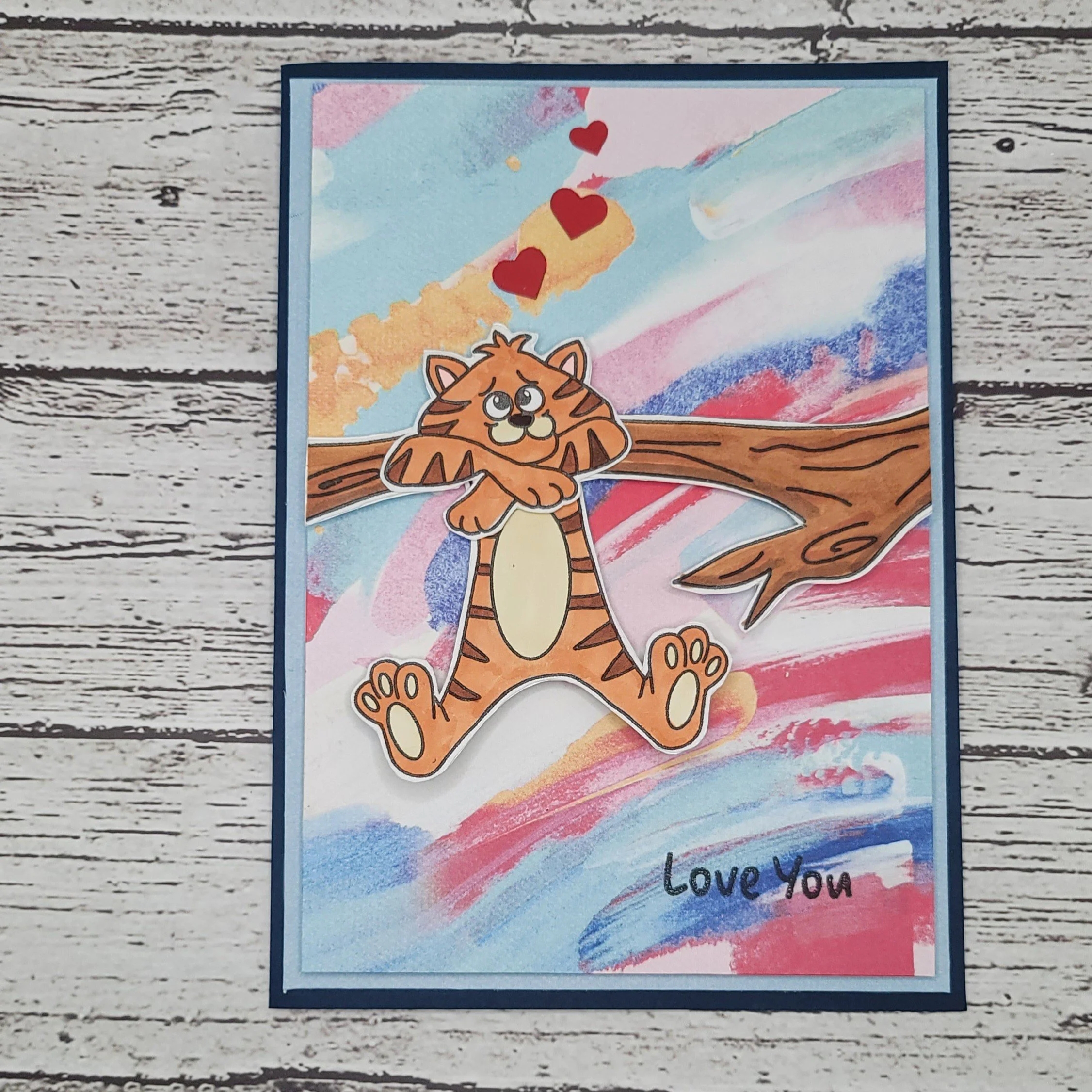 Valentines Day Card   - with a Swinging Lion