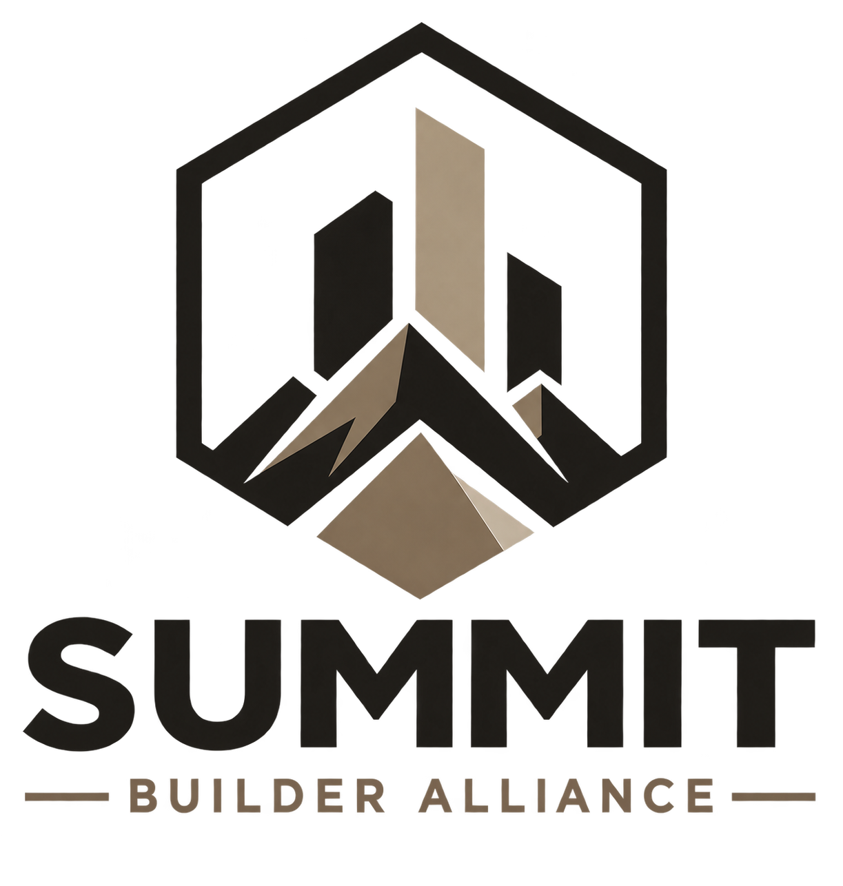 The logo of the Summit Builder Alliance, featuring a geometric design with a mountain and building elements, with the words "SUMMIT BUILDER ALLIANCE" below.