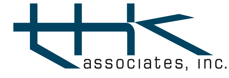 Logo of THK Associates, Inc. with stylized H and K letters