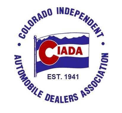 Logo of the Colorado Independent Automobile Dealers Association with a flag and establishment year 1941.