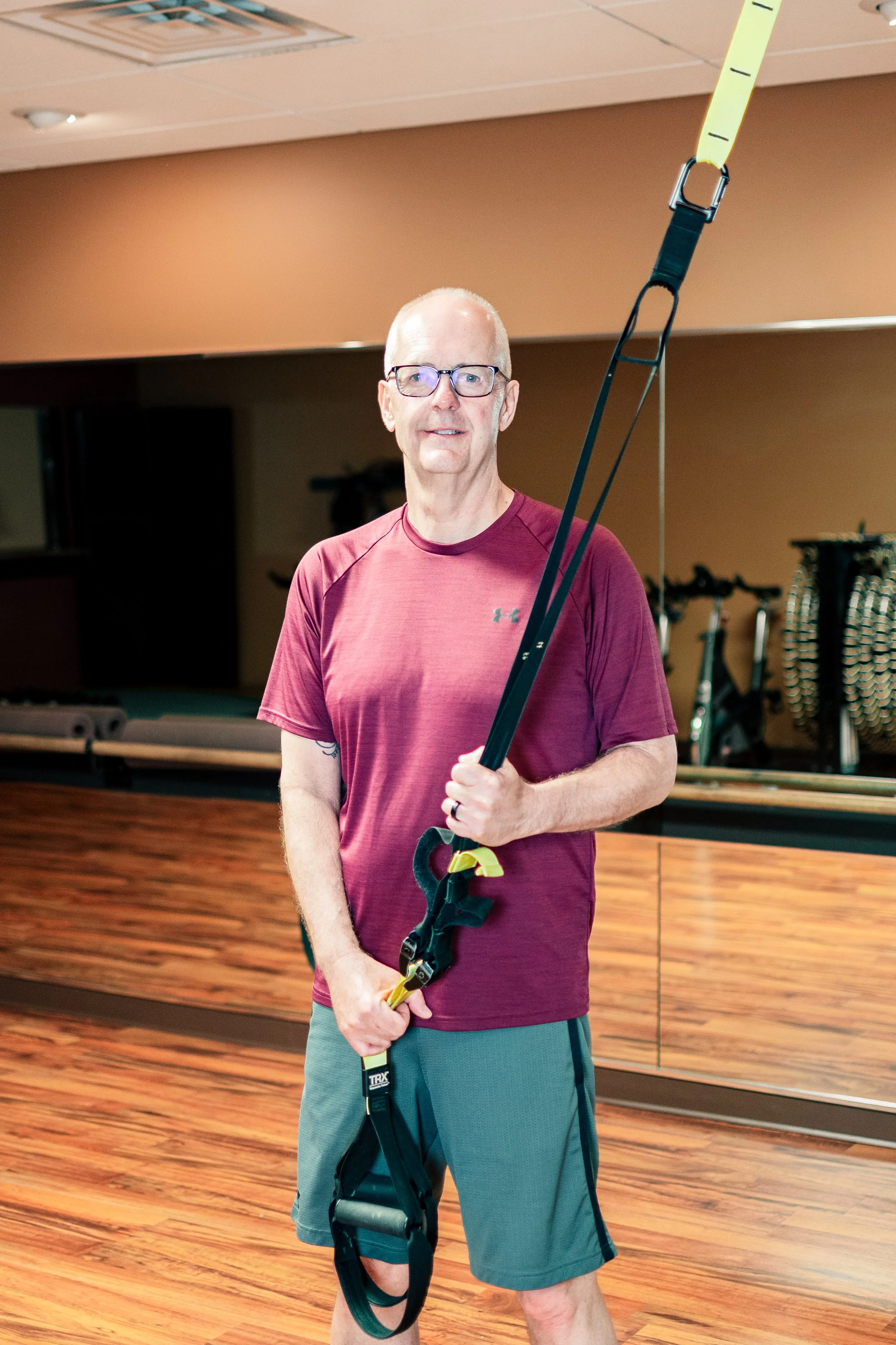 Mike Stone headshot who teaches Pilates Mat, reformer pilates, and TRX at Mindful Movements Pilates in Fort Wayne, Indiana