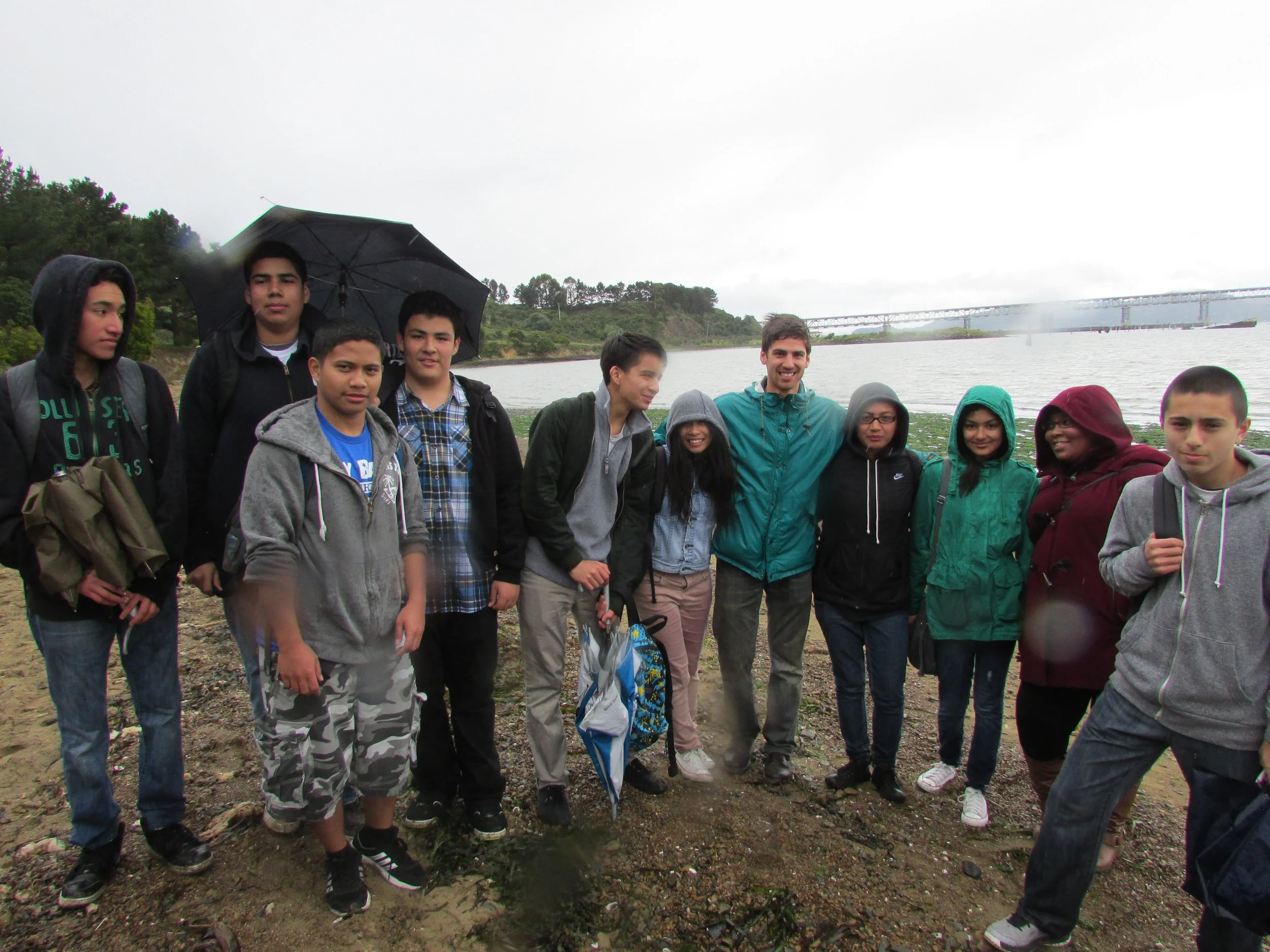 JFK High School Students on Blue Frontier/CFSPM field trip at Point Molate