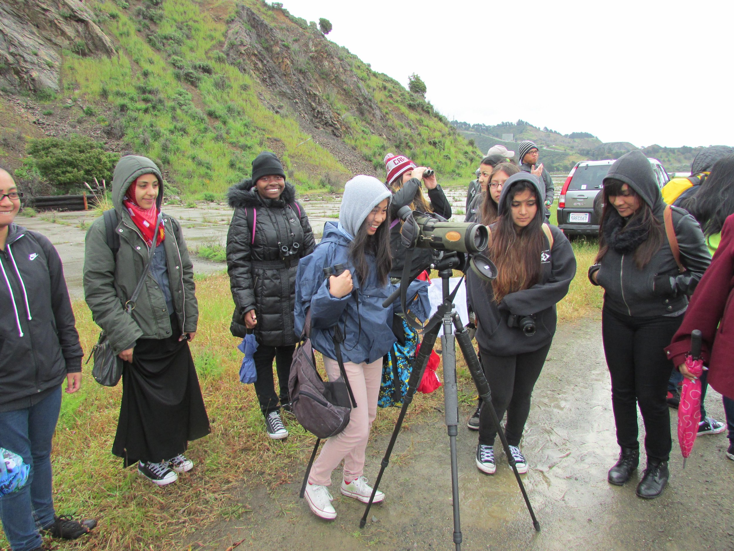 JFK High School Students on Blue Frontier/CFSPM field trip at Point Molate