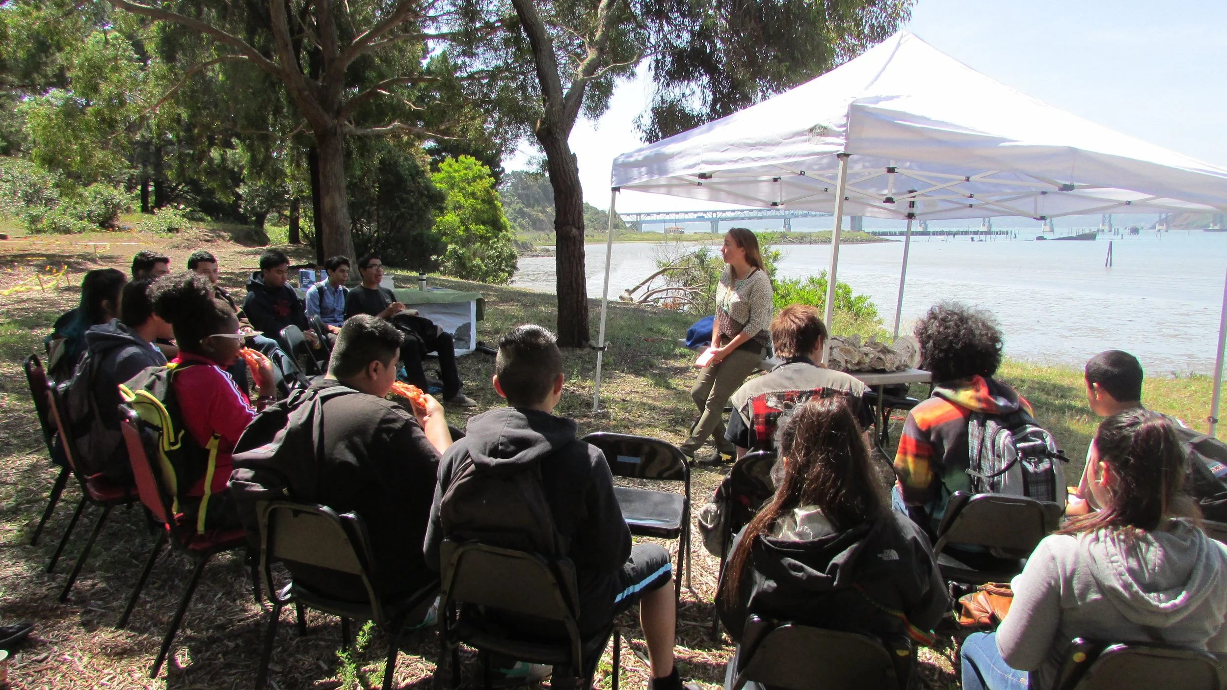 JFK High School Students on Blue Frontier/CFSPM field trip at Point Molate