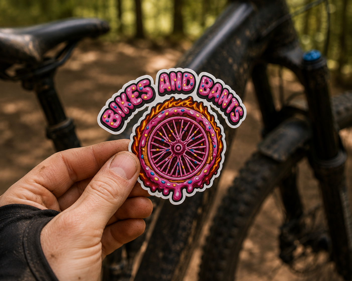 Official Bikes & Bants Logo Sticker