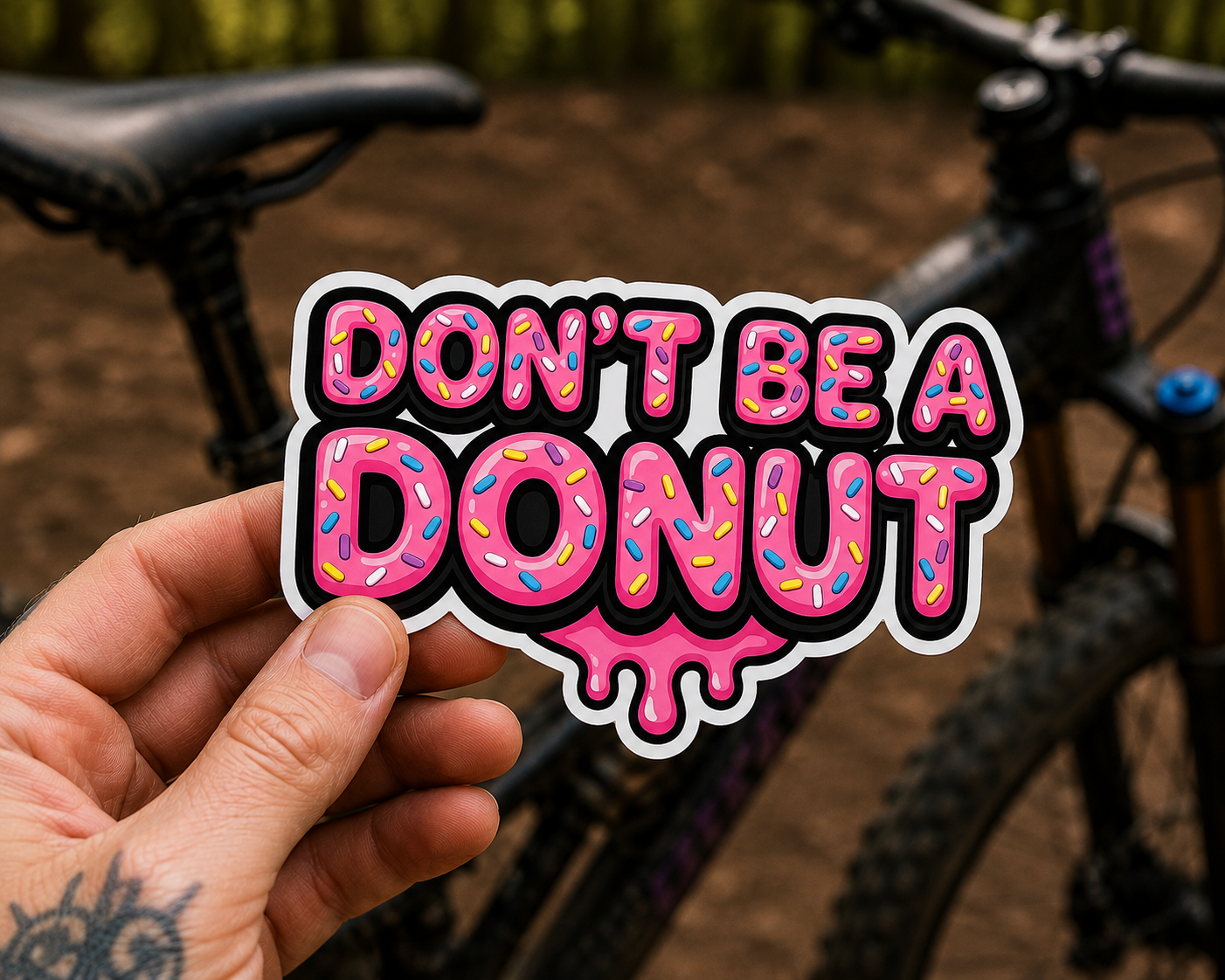 Don't Be a Donut Slogan Sticker
