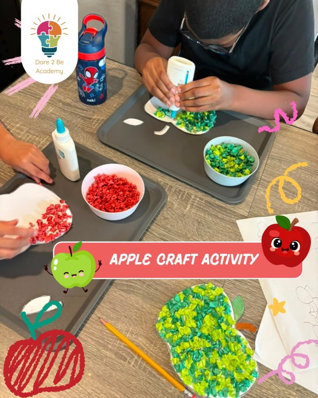 Hands-on learning helps children build skills while expressing their creativity. 🍎🍏

During our Apple Craft Activity, students explored colors, shapes, and textures while strengthening fine motor skills, hand-eye coordination, and problem-solving. 