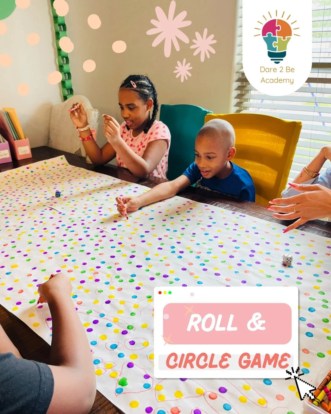 🎲 Roll, Circle, and Learn! 

Learning doesn&rsquo;t always have to look like sitting at a desk! Today, our learners had fun with the Roll &amp; Circle Game, turning movement, play, and a little friendly competition into a hands-on math learning expe