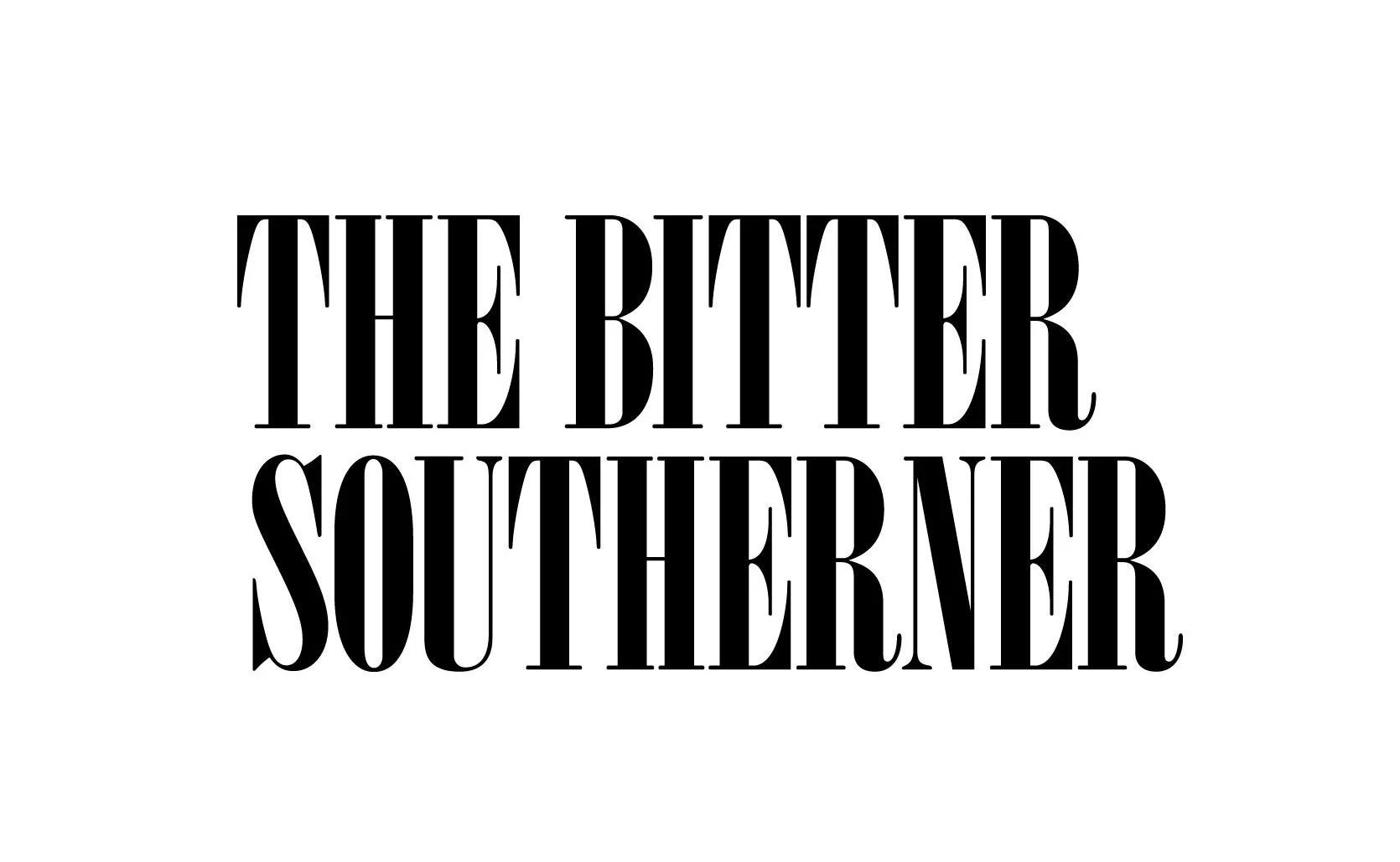 Text that reads "The Bitter Southerner" in bold black letters on a white background.