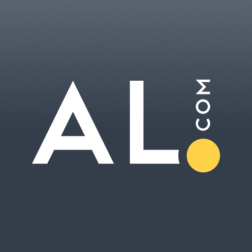 Logo with the text 'AL' and a yellow dot, followed by 'com' vertically aligned.