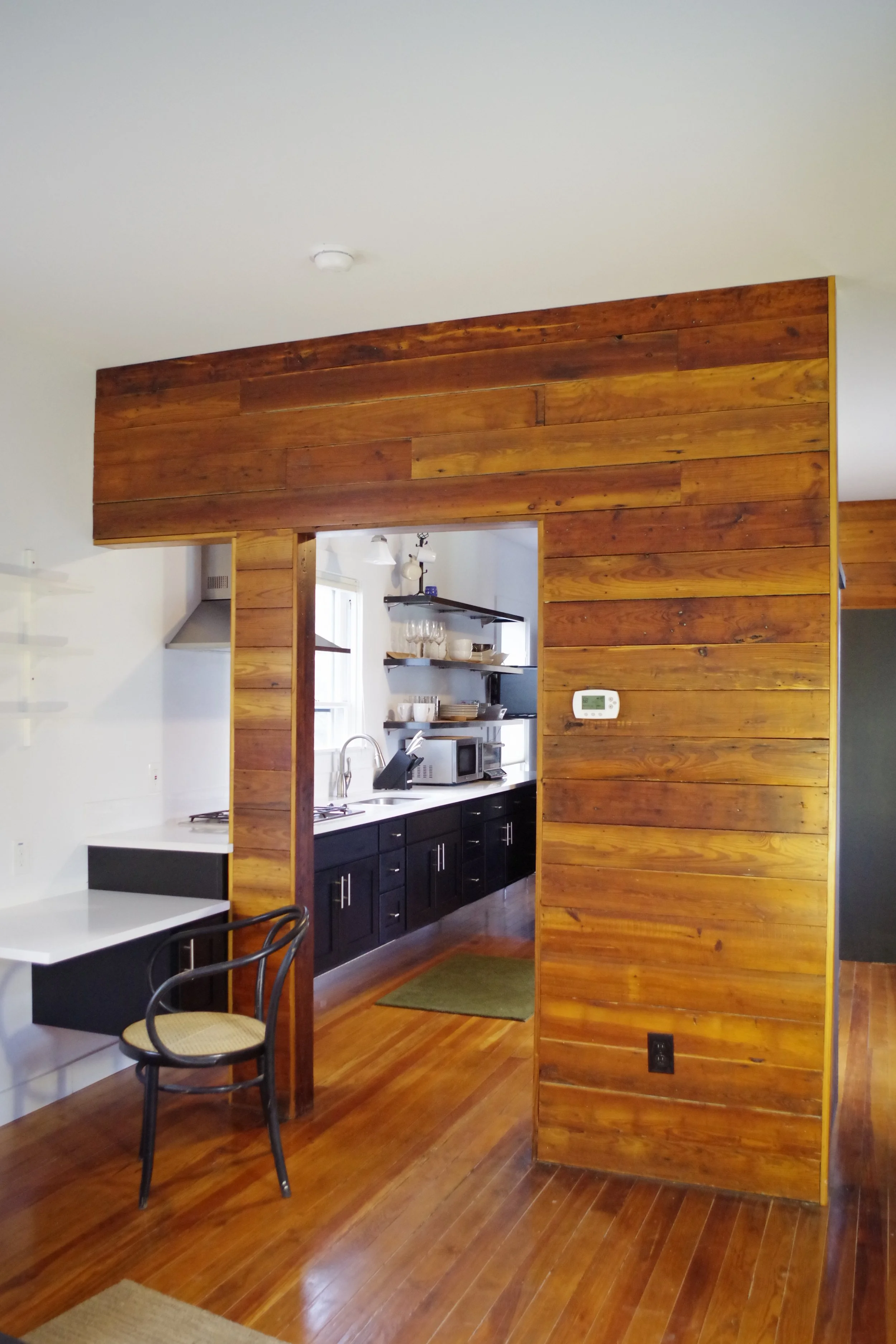 Interior View, Leigh Street Shotgun House, San Antonio, Texas, 2015. Photo by Dror Baldinger