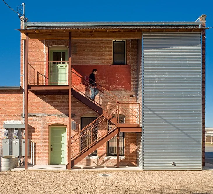 New stair and closet addition, "El Picoso", San Antonio, Texas, 2008. Photo by Chris Cooper Photography