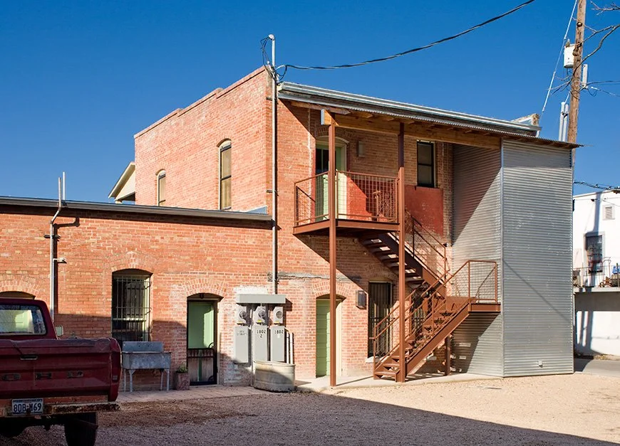 New stair and closet addition, "El Picoso", San Antonio, Texas, 2008. Photo by Chris Cooper Photography