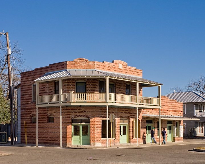 Rehabilitation of historic building facade, "El Picoso", San Antonio, Texas, 2008. Photo by Chris Cooper Photography