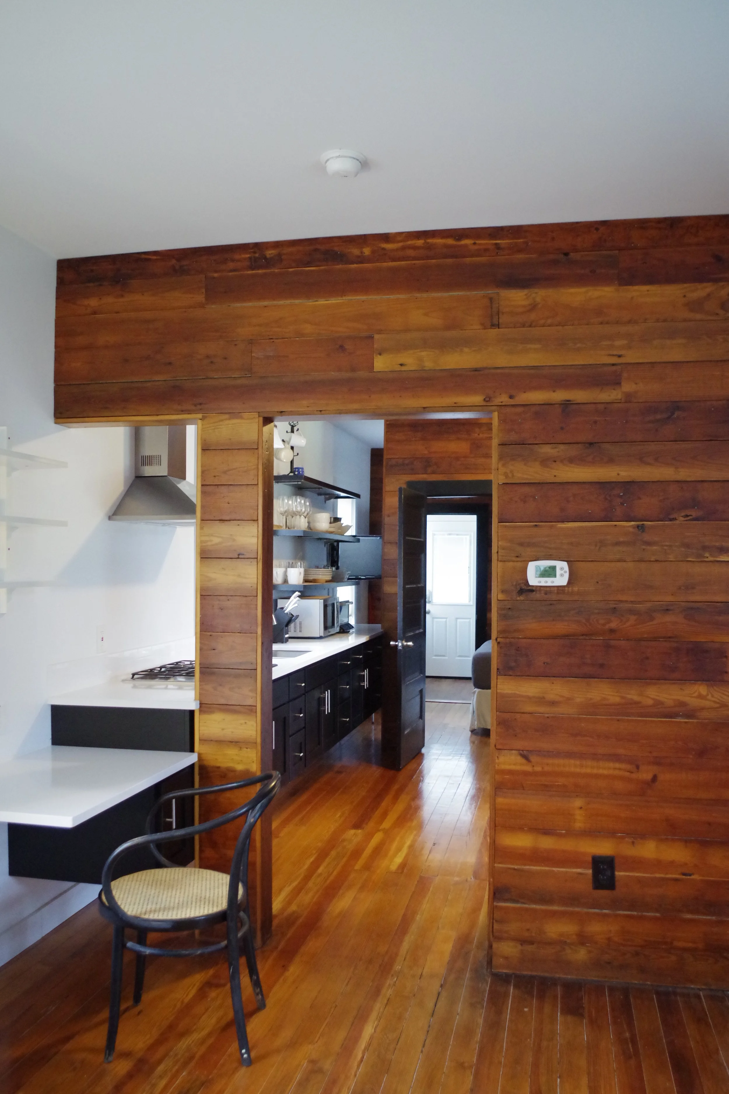 Interior View, Leigh Street Shotgun House, San Antonio, Texas, 2015. Photo by Dror Baldinger
