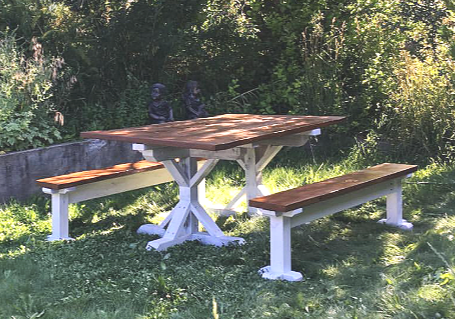 Farm table and benches