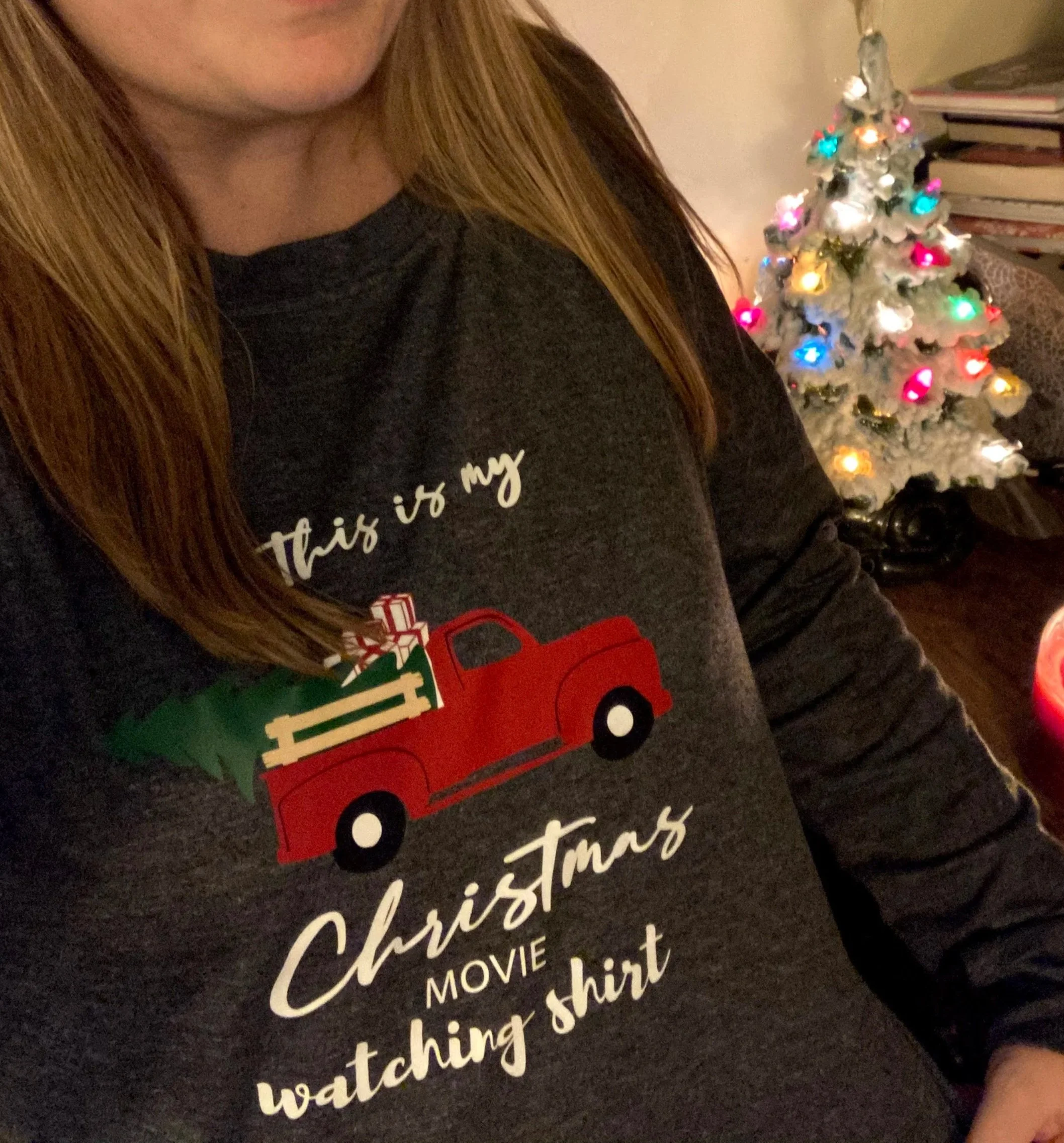 Christmas movie watching shirt