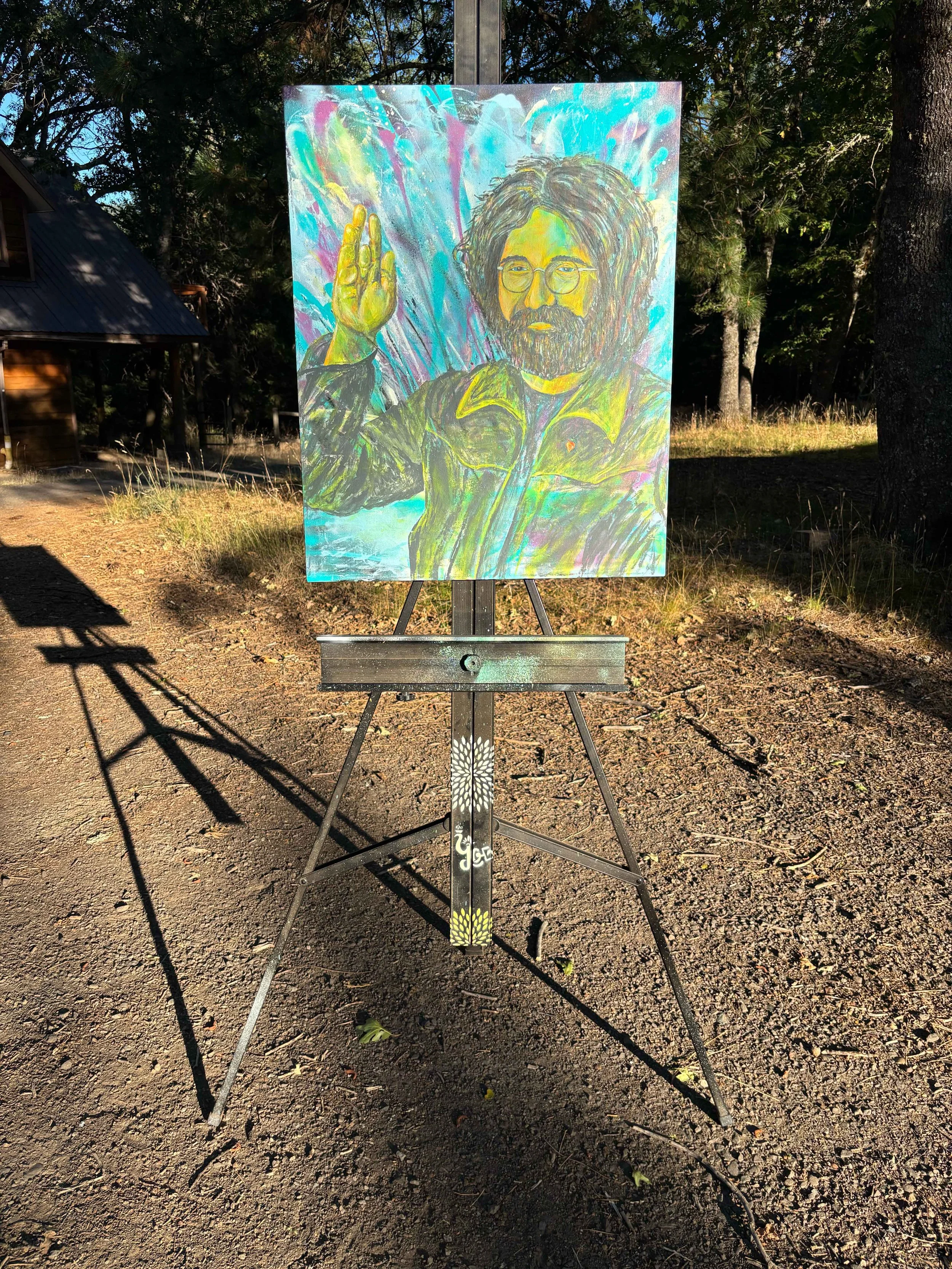Jerry waving painting on easle.jpg